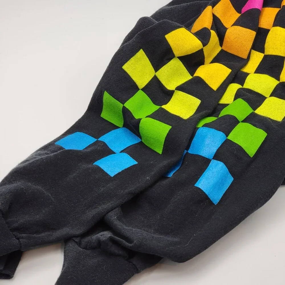 Polaroid Long Sleeve Graphic Tee With Rainbow Stripes On Back & Sleeves - 4X - Picture 13 of 16